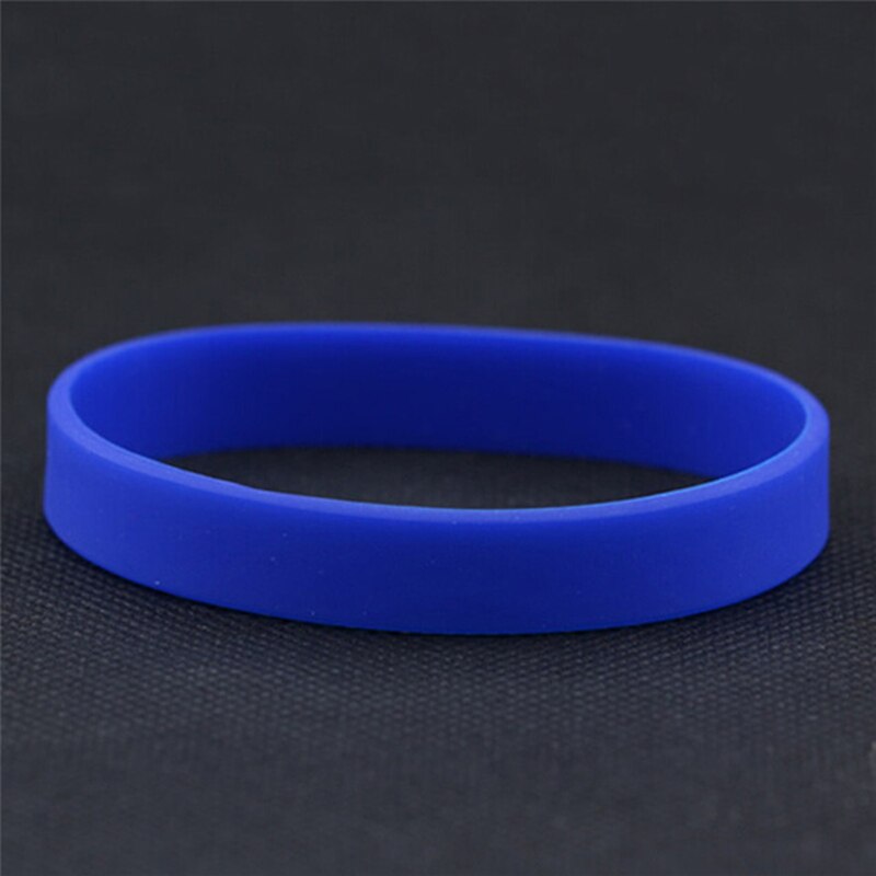 Silicone Rubber Wristband Flexible Wrist Band Cuff Bracelet Sports Casual Bangle For Women Men