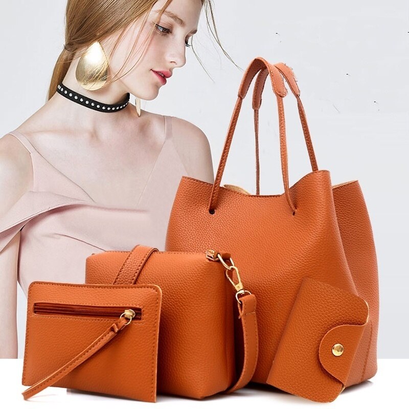 Women Handbag PU Leather Shoulder Casual Tote Bag Satchel Large Messenger Bag Purse