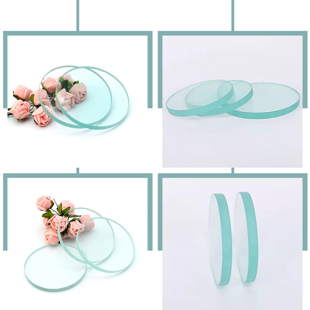 10pcs Water Meter Glass Sheet Transparent Glass Sheet Round Shaped Glass Sheets