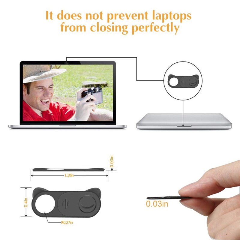 Webcam Set Slider Camera Case for Smartphone Tablet Mac book Dell Hp Laptop and All-In-One Desktop with Sturdy Adhesive Protecti