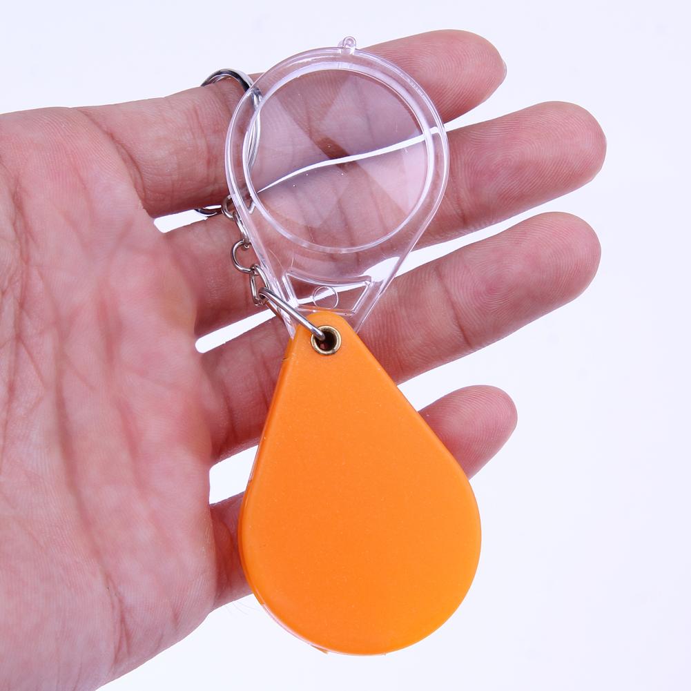 10X Mini Pocket Magnifier Lightweight Plastic Portable Magnifier Folding Magnifying Glass Handheld Glass Lens Keychain Magnifier