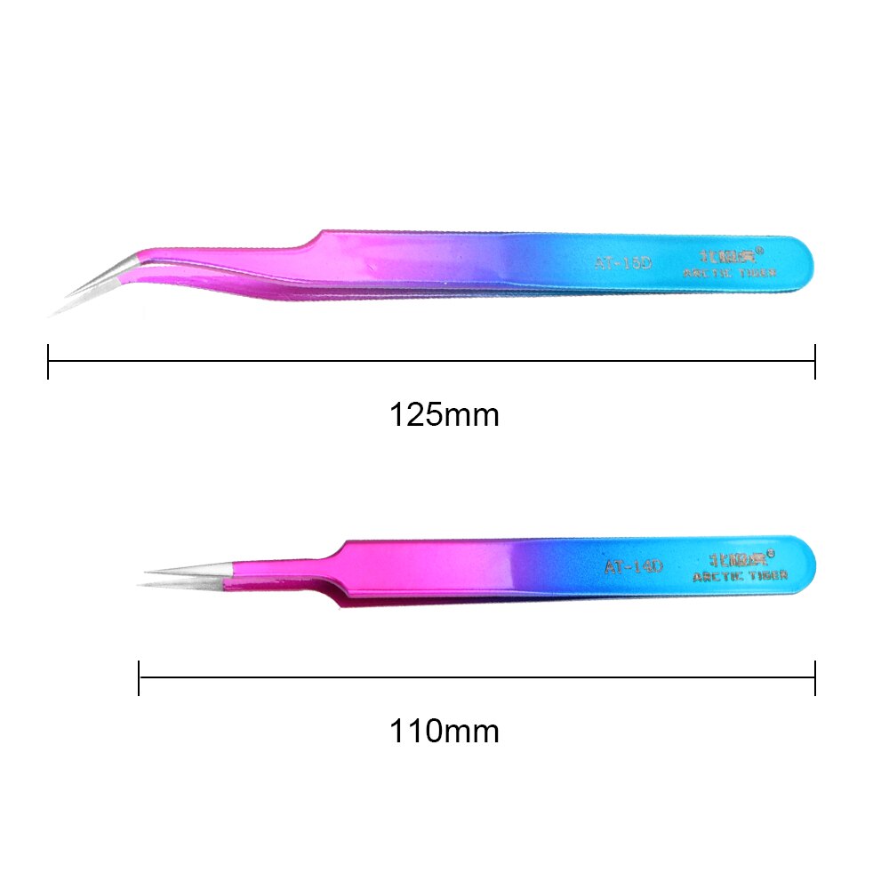 Stainless Forceps Anti-static Curved Straight Tip Curved Straight Tip Precision Industrial Tweezers