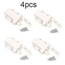 4 Stuks Push Open Touch Huishoudelijke Kasten Lades Kasten Deur Release Klink Set: White