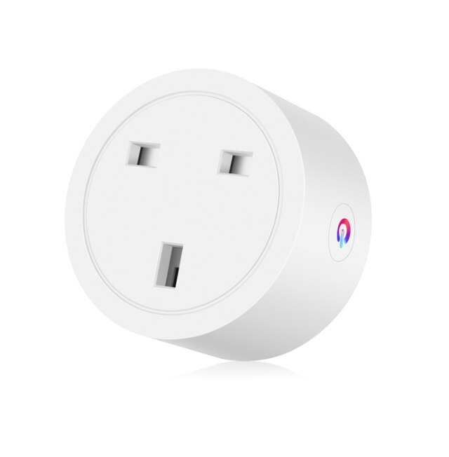 Smart Stikkontakt Adapter Wi-Fi Tuya - Stemmestyring App Smart Life - Virker med Alexa Google Home: Uk-stik
