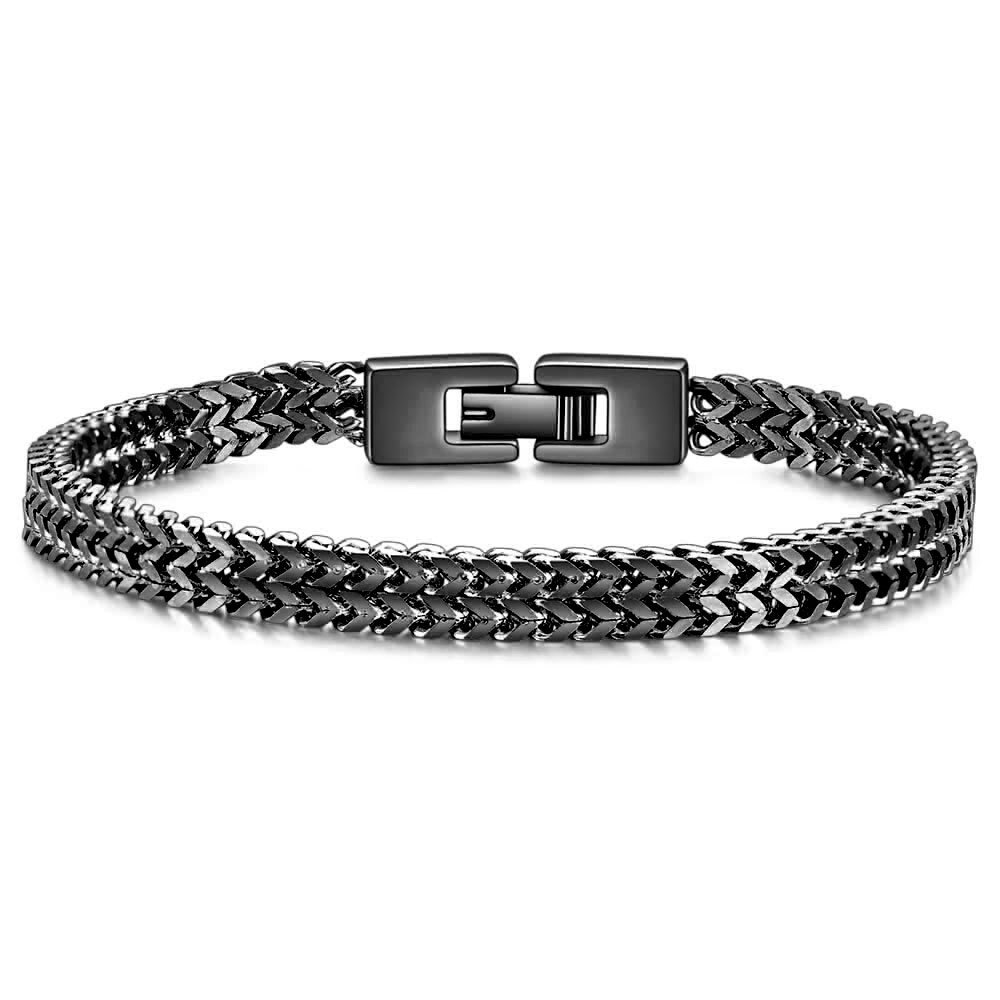 Mode Mannelijke Hip Hop Raphap Roestvrij Stalen Kiel Snake Chain Armband Voor Mannen Persoonlijkheid Titanium Stalen Armband Hommen Sieraden