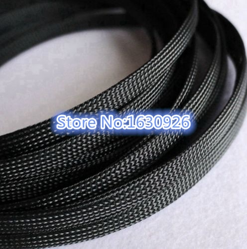 50 m Algemene Doel Zwart 5mm Diameter HUISDIER Nylon Gevlochten Kabel Mouw