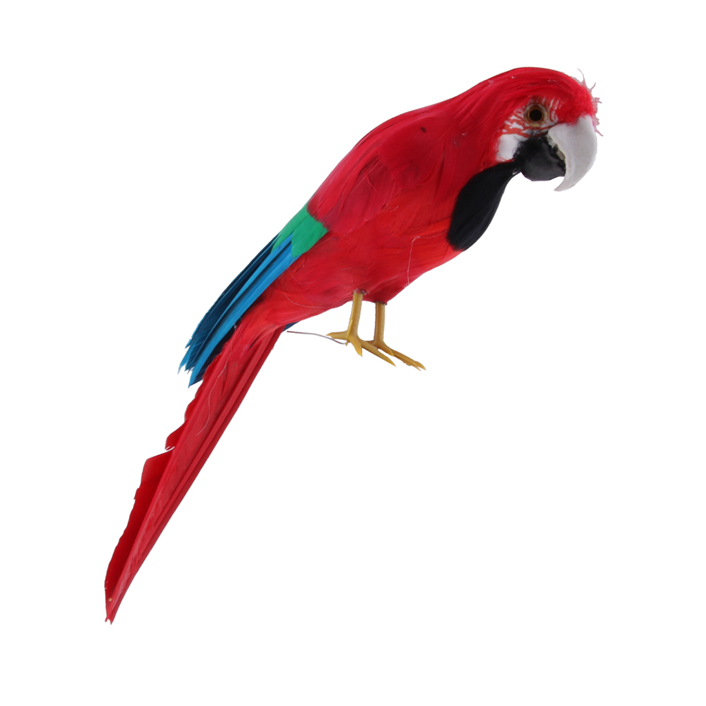 Realistic Plastic Parrot Garden Statue Birds Sculpture Patio Lawn