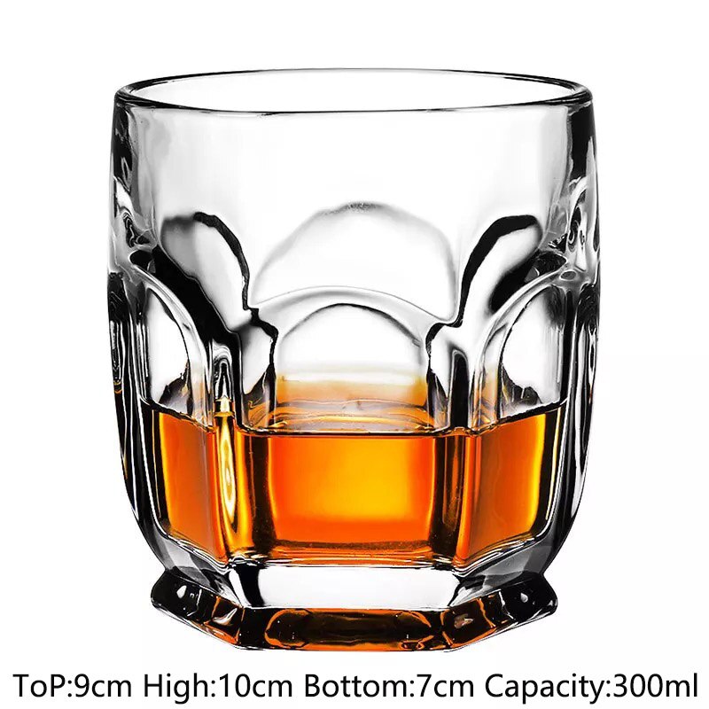 Whiskey Glasses,Old Fashioned Whiskey Glasses, Scotch Whisky, Bourbon, Cocktails, RUM, Durable Bar Spirit Glass: 4