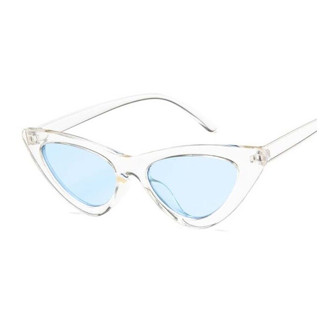 Gafas de sol Retro con ojo de gato para motocicleta, lentes de varios estilos para bicicleta, para exteriores, bicicleta de montaña deportiva, ciclismo: Transparent blue
