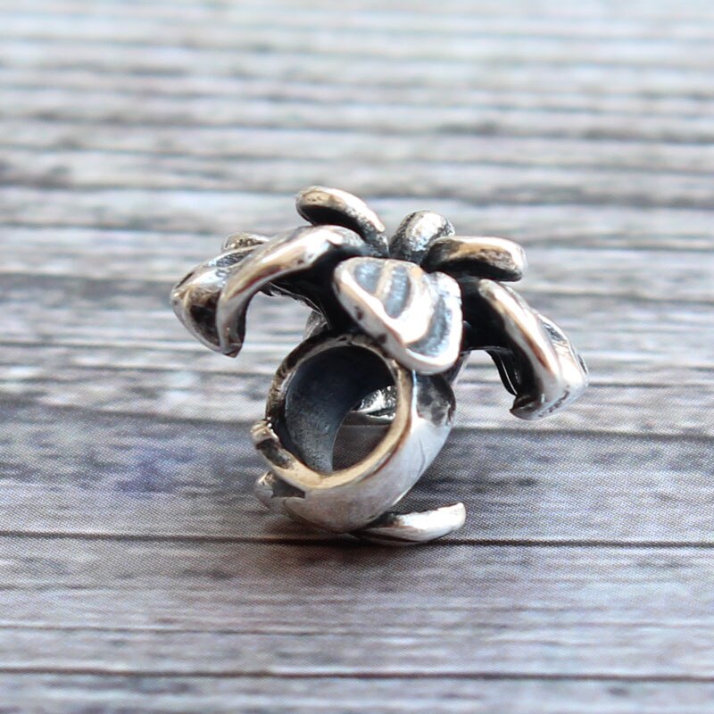 Autentico 925 sterlina d'argento progettista iris Branello di fascino Adatto Europea troll Braccialetto Dei Monili