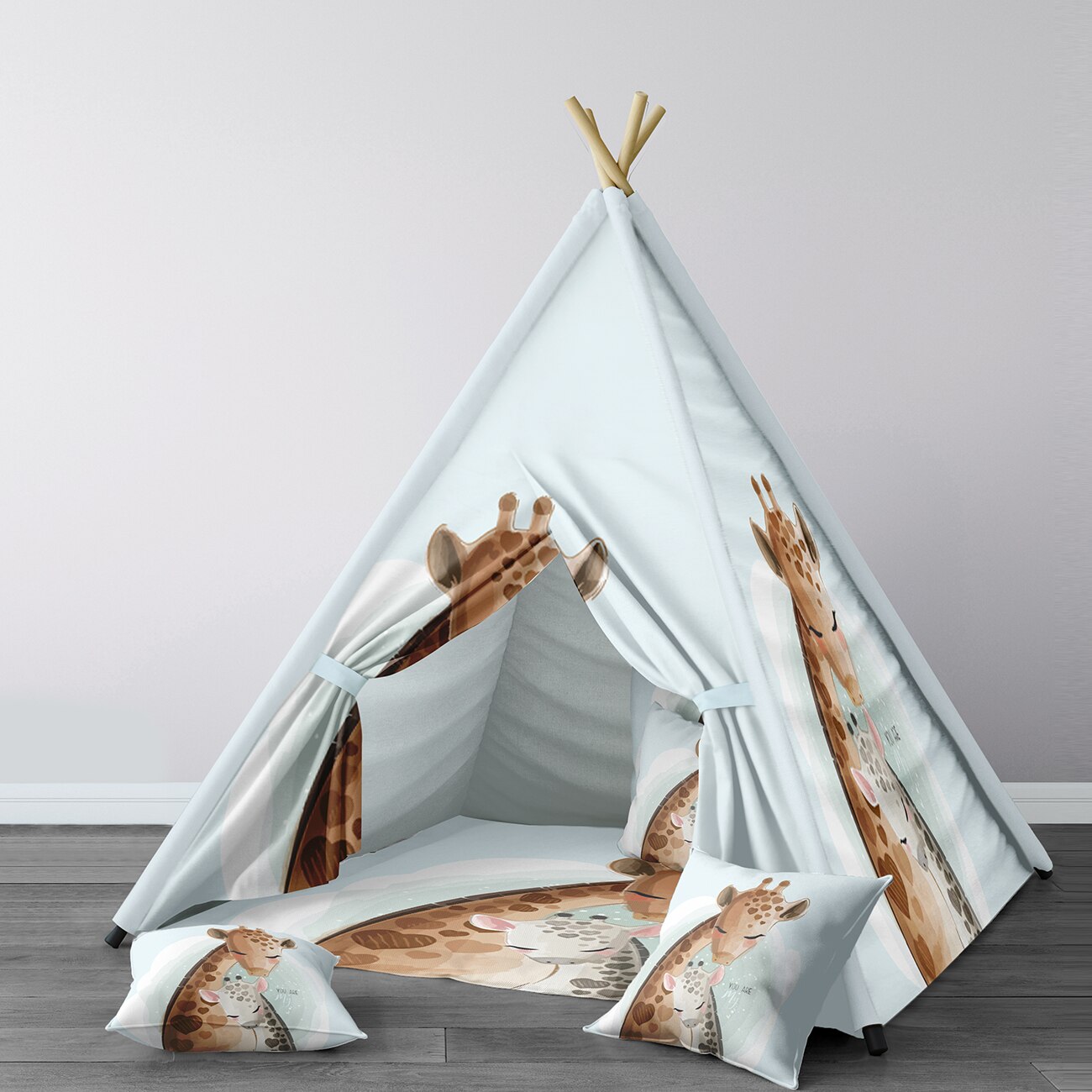 Spelen Tent Voor Kinderen Wigwam Draagbare Indoor Speeltuin Tenten Kinderen Slaapkamers Water Groene Giraffe Model 189