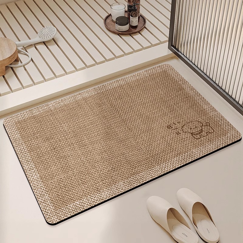 Tapis de sol de salle de bain, boue de diatomée, séchage rapide, tapis de porte de salle de bain, tapis antidérapant domestique, lavabo de toilette, coussinet de pied