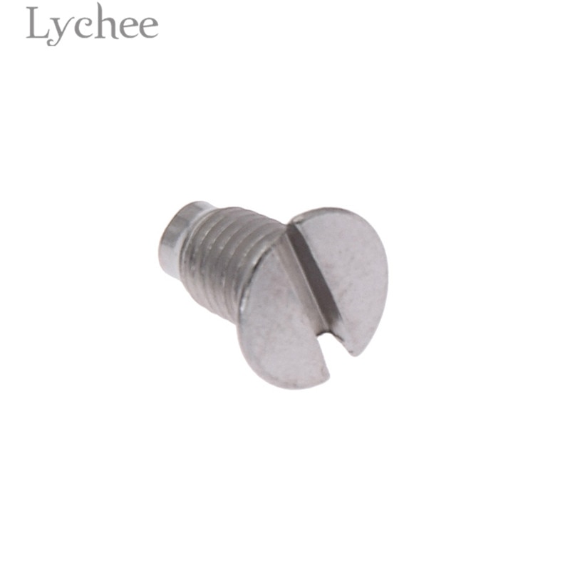 Lychee Life 10pcs Industrial Sewing Machine Screws Needle Plate Screws Sewing Machine Parts Accessory