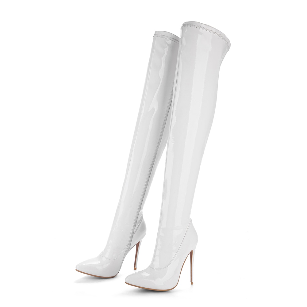DoraTasia Plus Größe 48 Spitz Frauen Schuhe Stiefel sexy dünn hoch Hacke Party Schuh frau Winter ovet sterben knie Stiefel