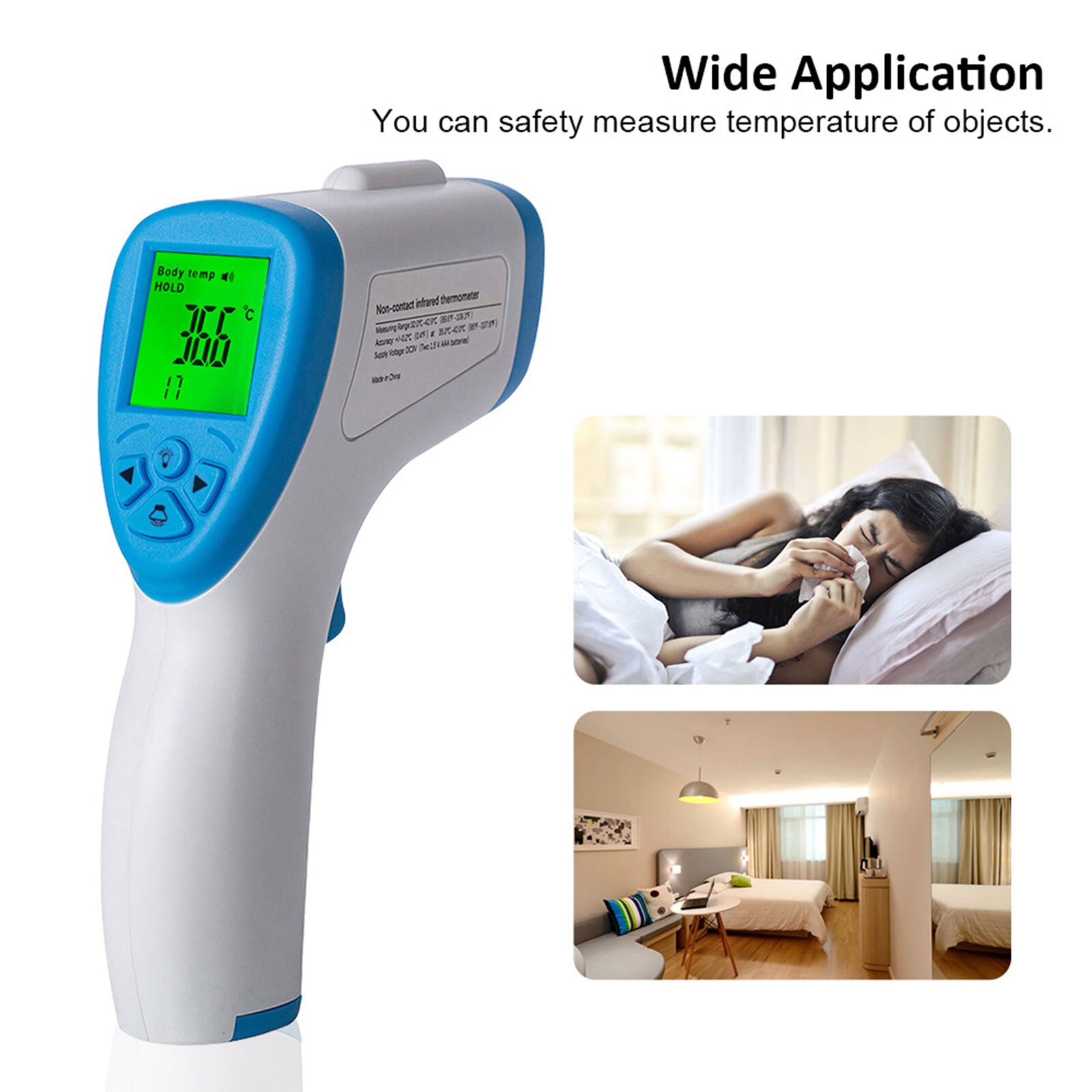 Non Contact Infrarood Voorhoofd Thermometer Digita Vicedeal