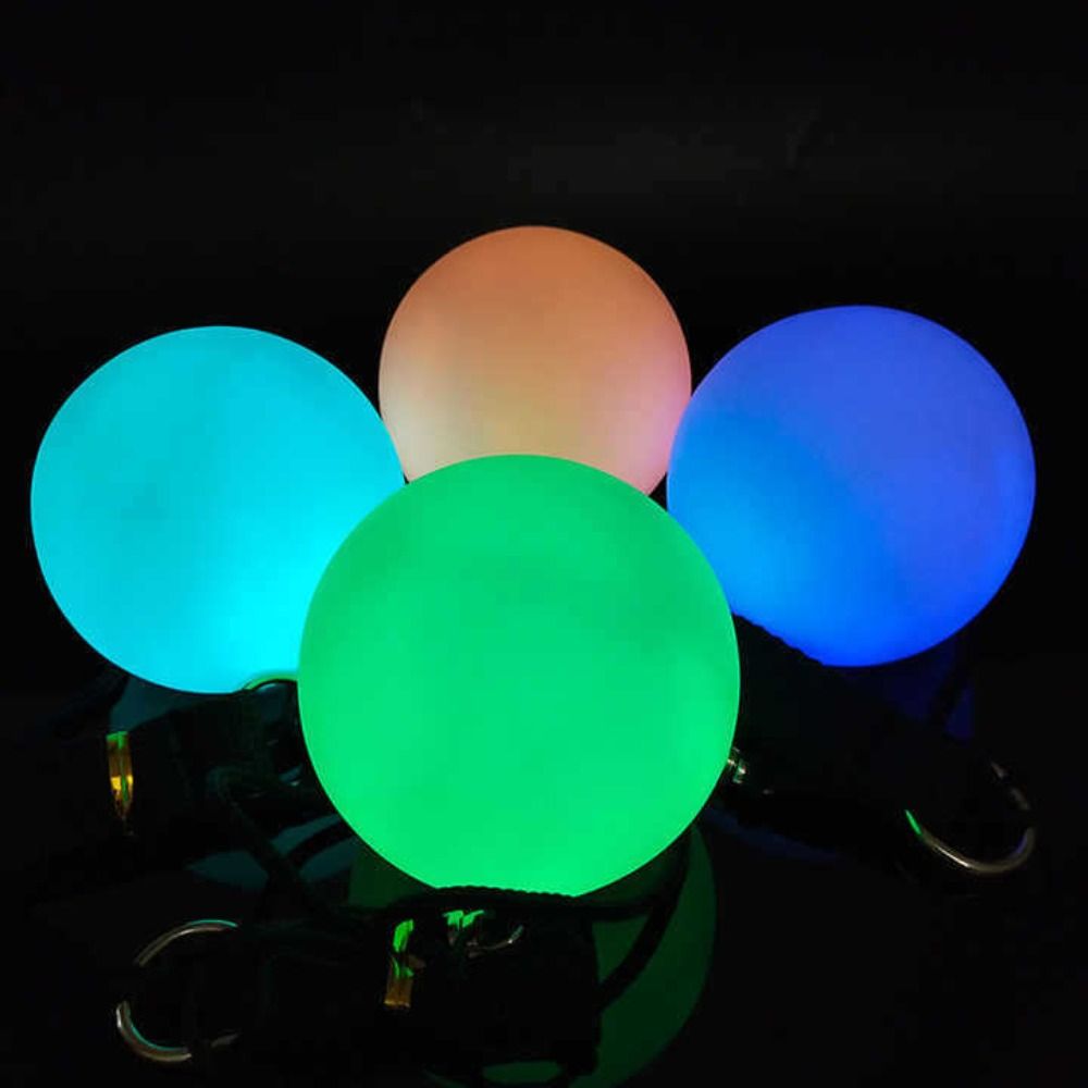 Palla POI LED colorata Creatività impermeabile RGB Puntelli luminosi per le mani Palla da lancio di danza del ventre luminosa estensibile portatile