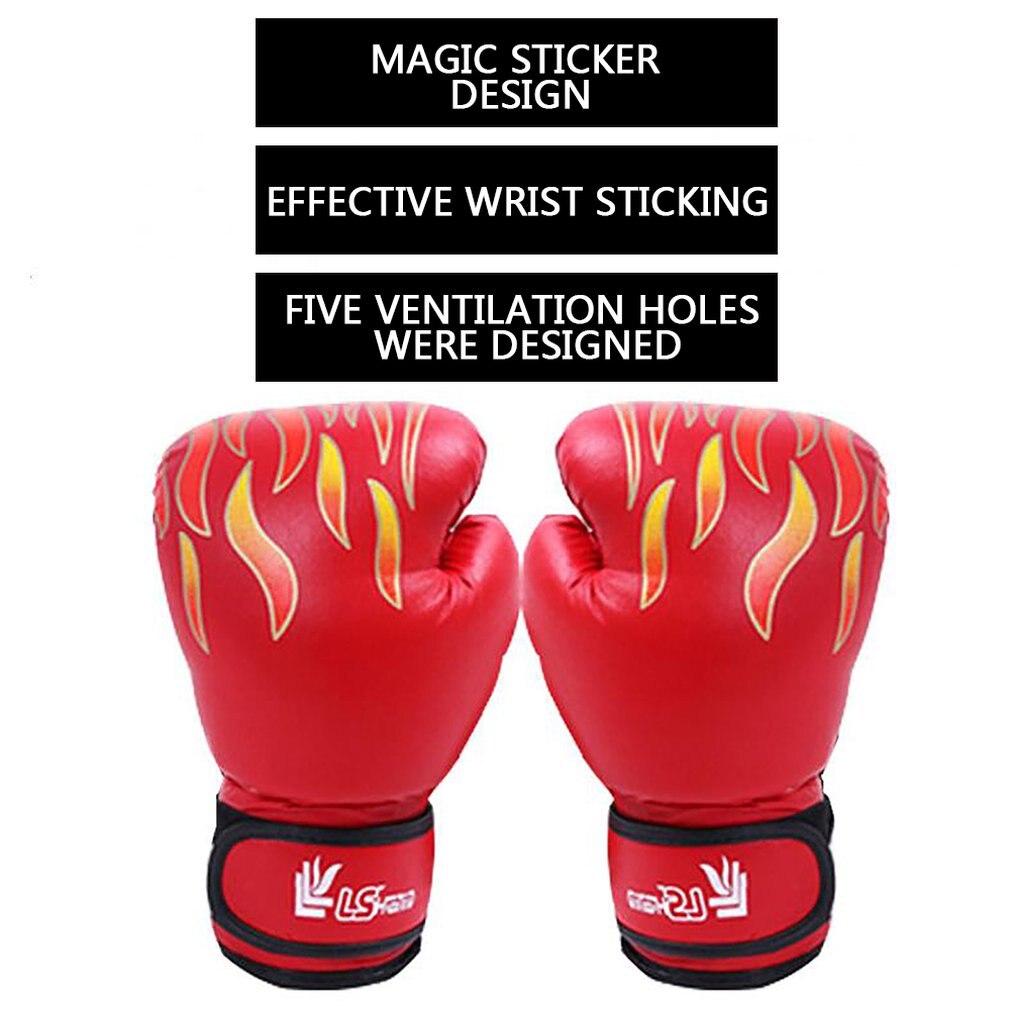 Red Flame Hutu Boxing Gloves For Adults And Children Cartoon Sanshou Gloves For Boxing Training Gloves And Fist Covers