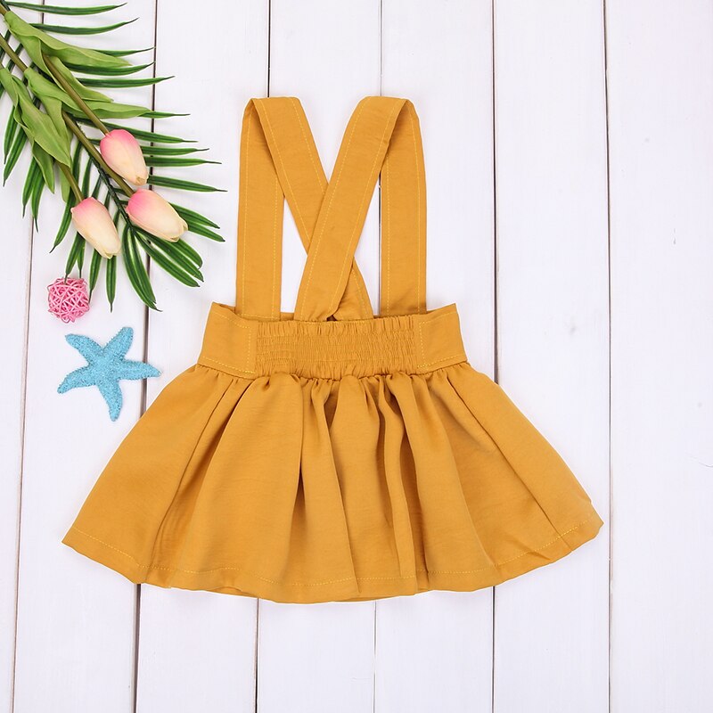 Summer Toddler Kids Baby Girls Skirt Suspender Overalls Skirts One Pieces Princess Sundress Clothes 6M-3Y