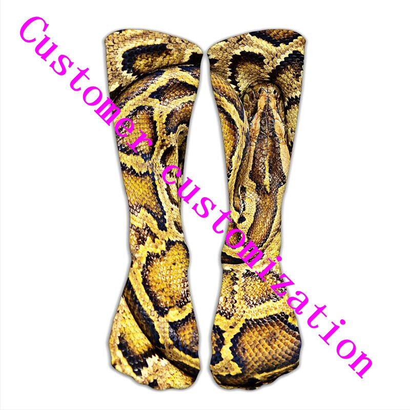 Zaprojektuj nowy druk 3D DIY skarpetki dla obu płci kobiety klienta wykonane długie zapasy bawełniane oddychające kobiece skarpety letnie skarpetki