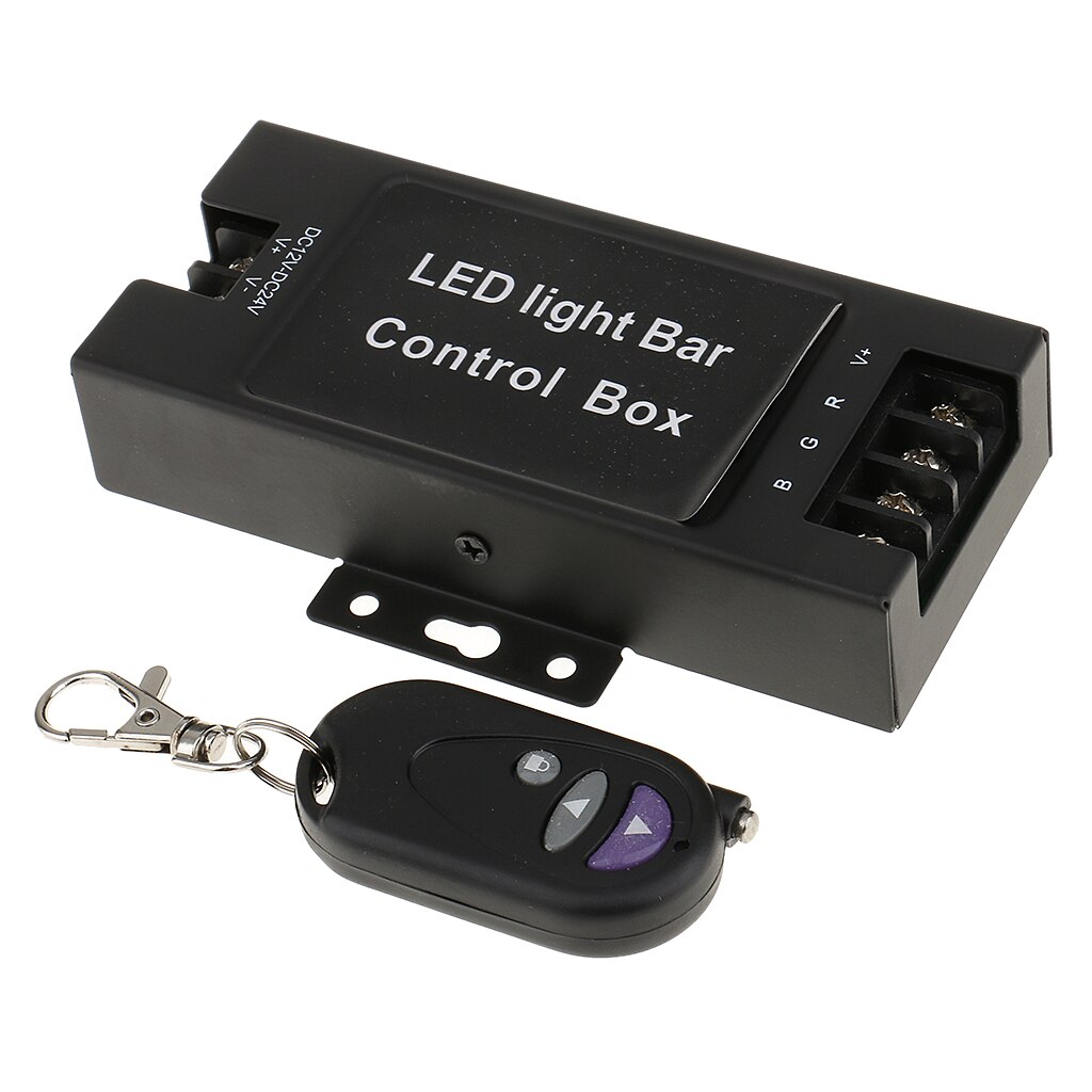 Car LED Bar Strobe Controller Box with Wireless Remote 12-24V