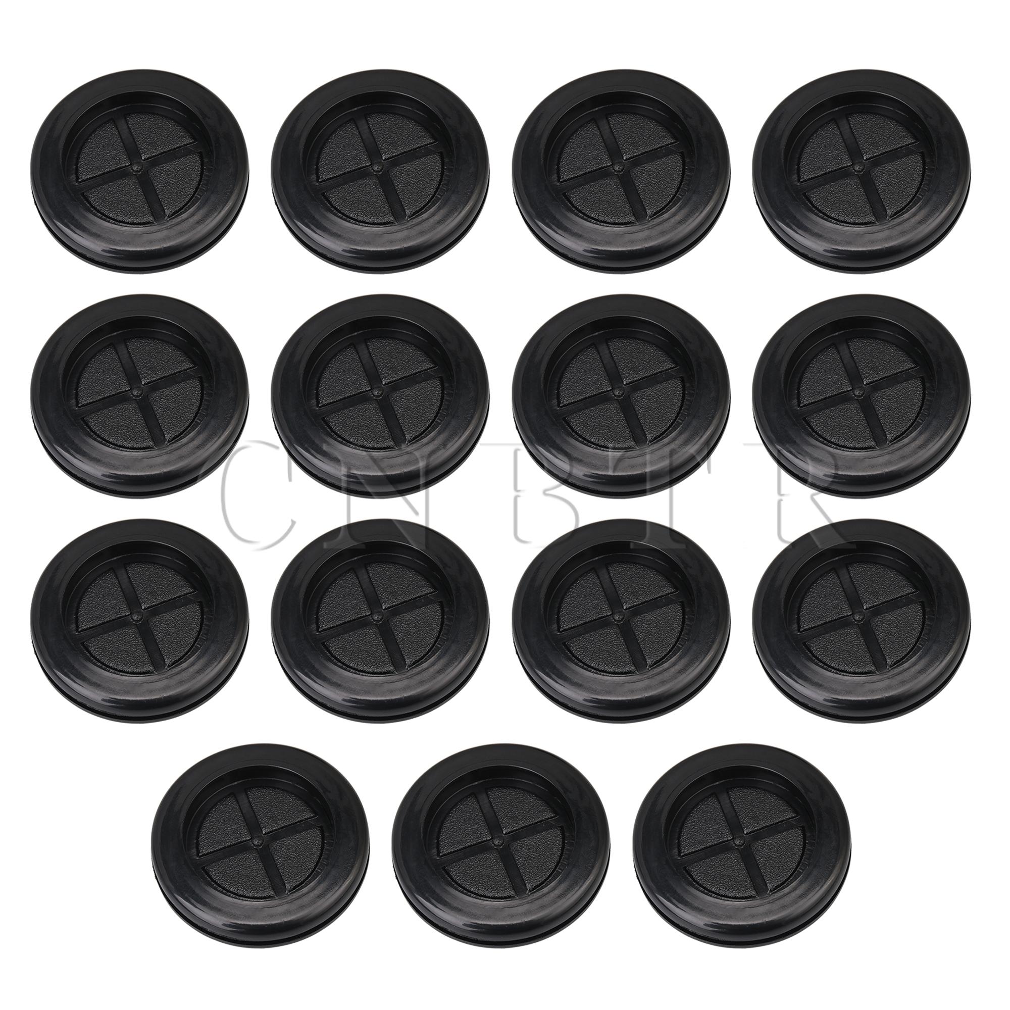 CNBTR Industrial Supplies Double-Sided Rubber Wire Cover 30x35mm Pack of 15