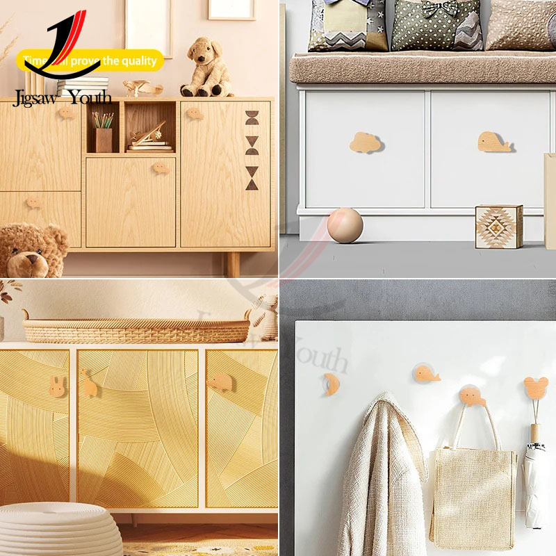 Trekroker barnerom dyremøbler i tre håndtak til skap og skuffer kjøkkenskap garderobehåndtak