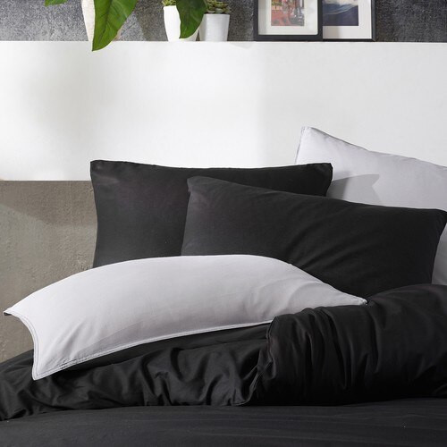 SIRMAK Black-Gray Cotton Ranforce Single Duvet Set 160 x 220 cm, Turkey from Fast