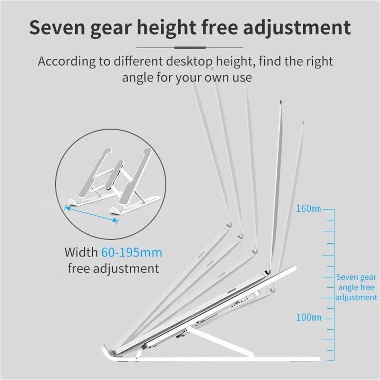 Fast deliver Laptop and Tablet PC Stand Foldable portable desktop tray cooling rack suitable for 11-15.6 inch laptops tablets