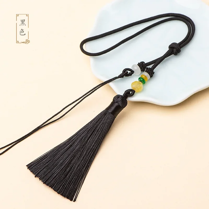 Hermosas borlas, flecos de hilo de poliéster, colgantes decorativos, adornos artesanales, llavero DIY, accesorios de cortina: Multicolor