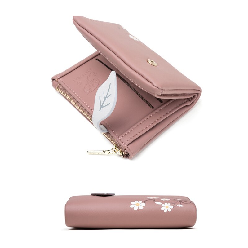 Dames korte portemonnee portemonnees leren portemonnee dames kaarthouder dames portemonnee clutch houder telefoontasje lief meisje