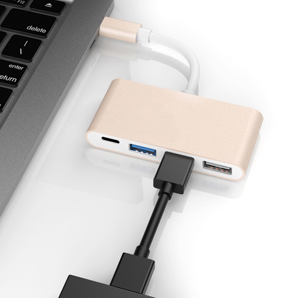 Usb c hub 4 i 1 type-c til usb 2.0 3.0 omformer adapter hub usb-kabel til macbookpro splitter 3 havn hub