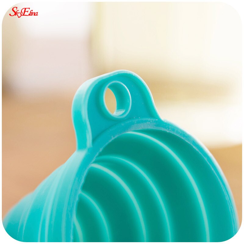 1pc Kitchen Tool DIY Food-Grade Folding Silicone Funnel Household Liquid Dispensing Mini Funnel Accessories Supplies 5z