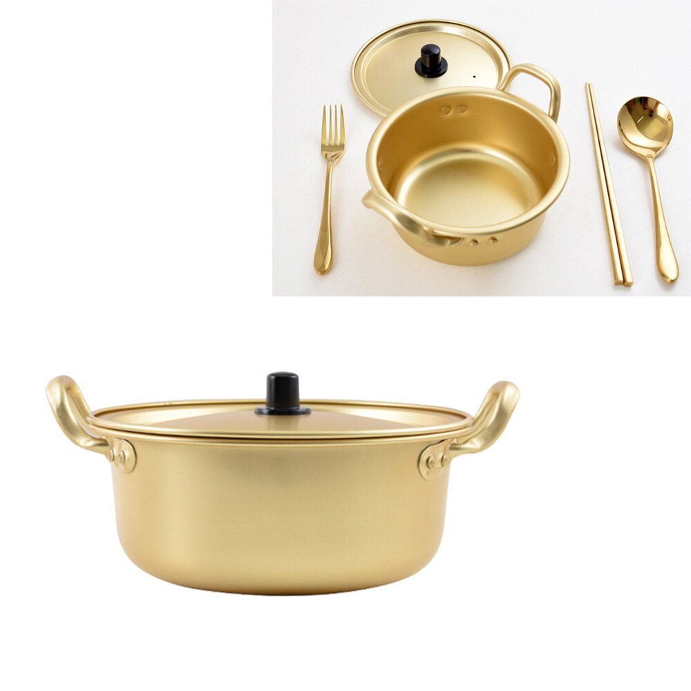 Practical Aluminum Cooking Pot Multi-function Open Fire Heating Health Stew Pot Instant Noodle Pot Noodles Bowls for Home Kitche