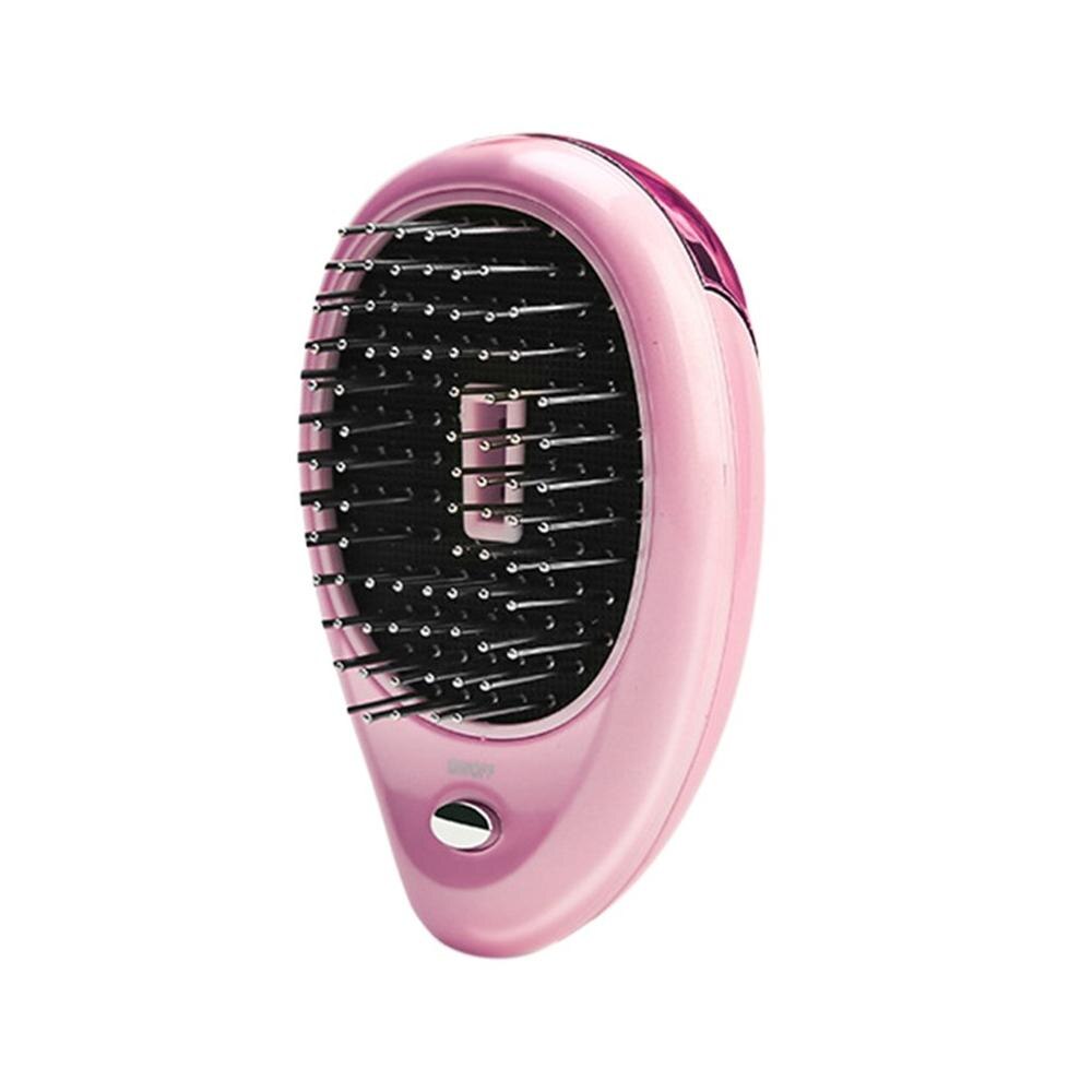Electric Vibration Anti Hair Loss Magnetic Massage Comb Portable Ion Hair Growth Comb Hair Brush Relaxation Health Care 160 °C: pink
