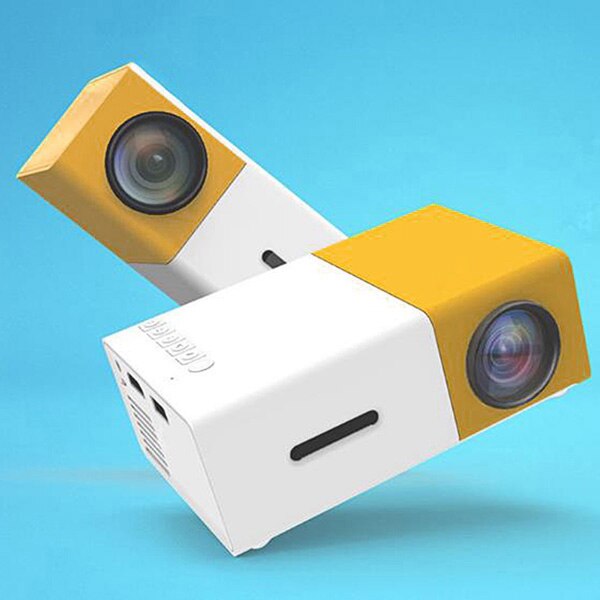 Projector Mini Projector Portable Theater Home Office HD 1080P Yellow LHB99