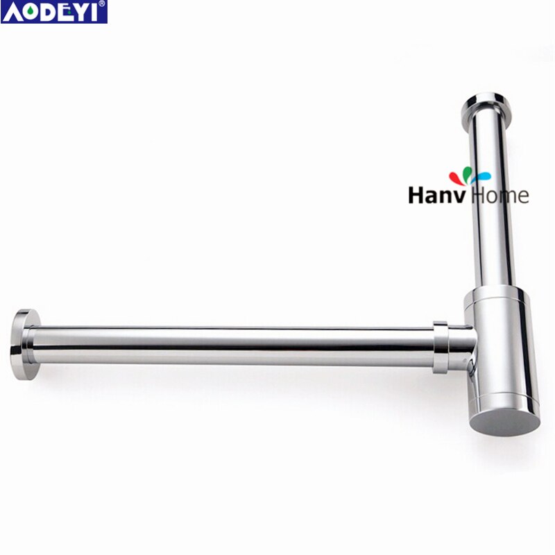 AODEYI Brass Basin Waste Drain Stopper Bathroom 1 1/4 Slotted Unslotted Pop-Up-Drain P-Trap with without Overflow: Chrome