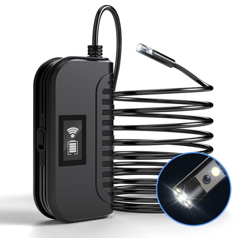 WiFi Dual Lens Endoscope 5MP 1080P 8mm HD 1Meter Handheld Endoscope with 6 LED Lights for Android IOS Phone