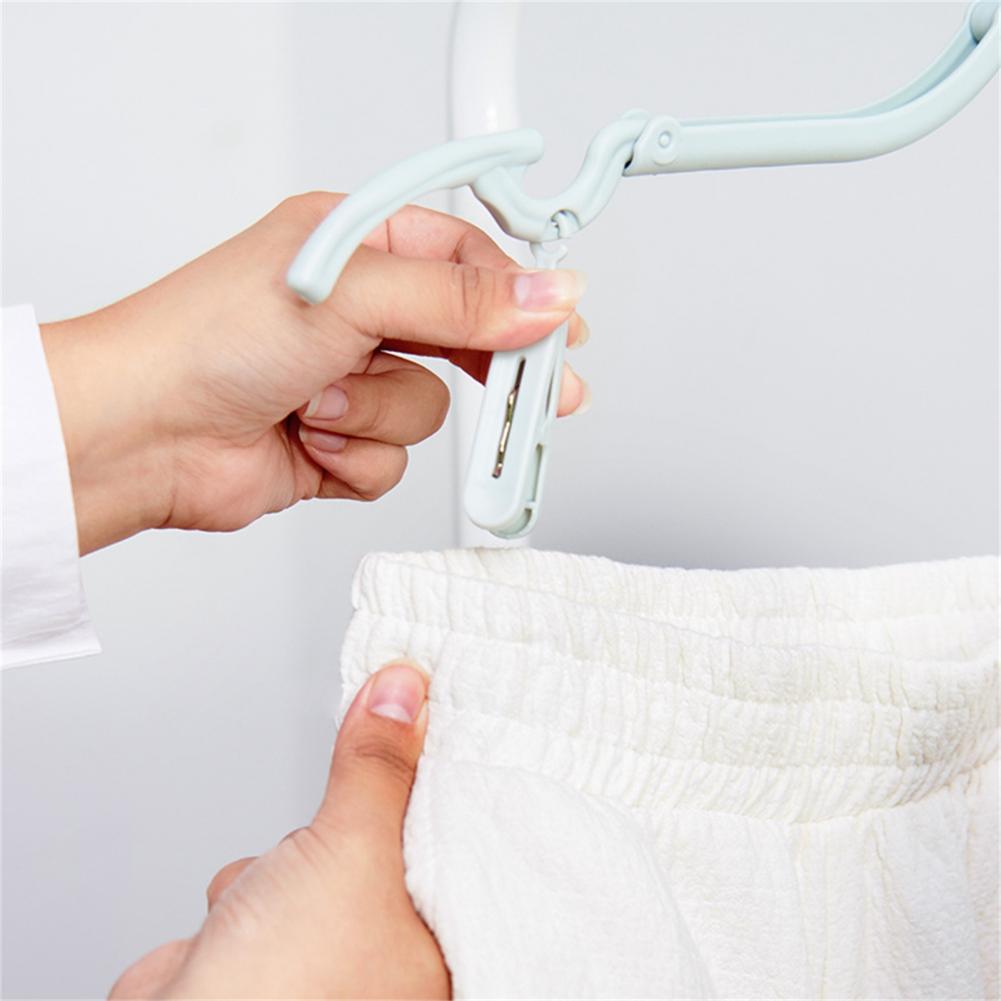 2Pcs Kleerhangers Opvouwbare Doek Opslag Hanger Multifunctionele Droogrek Lichtgewicht Home Reizen Gebruik Hanger