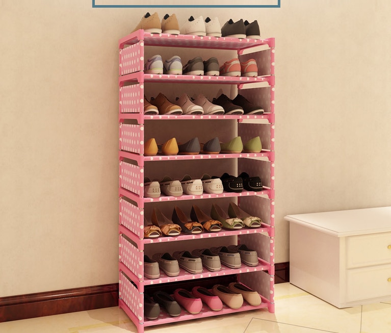 Double row large simple shoe rack wrought iron mul... – Vicedeal