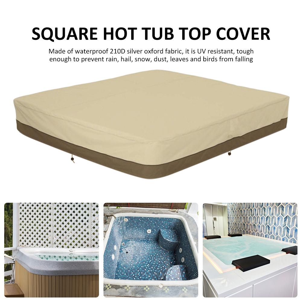 Binnenplaats SPA Bad Zwembad Stofkap Vierkante Tub Cover Waterdichte Luifel Dagelijks Cover Universal Voor Seizoenen
