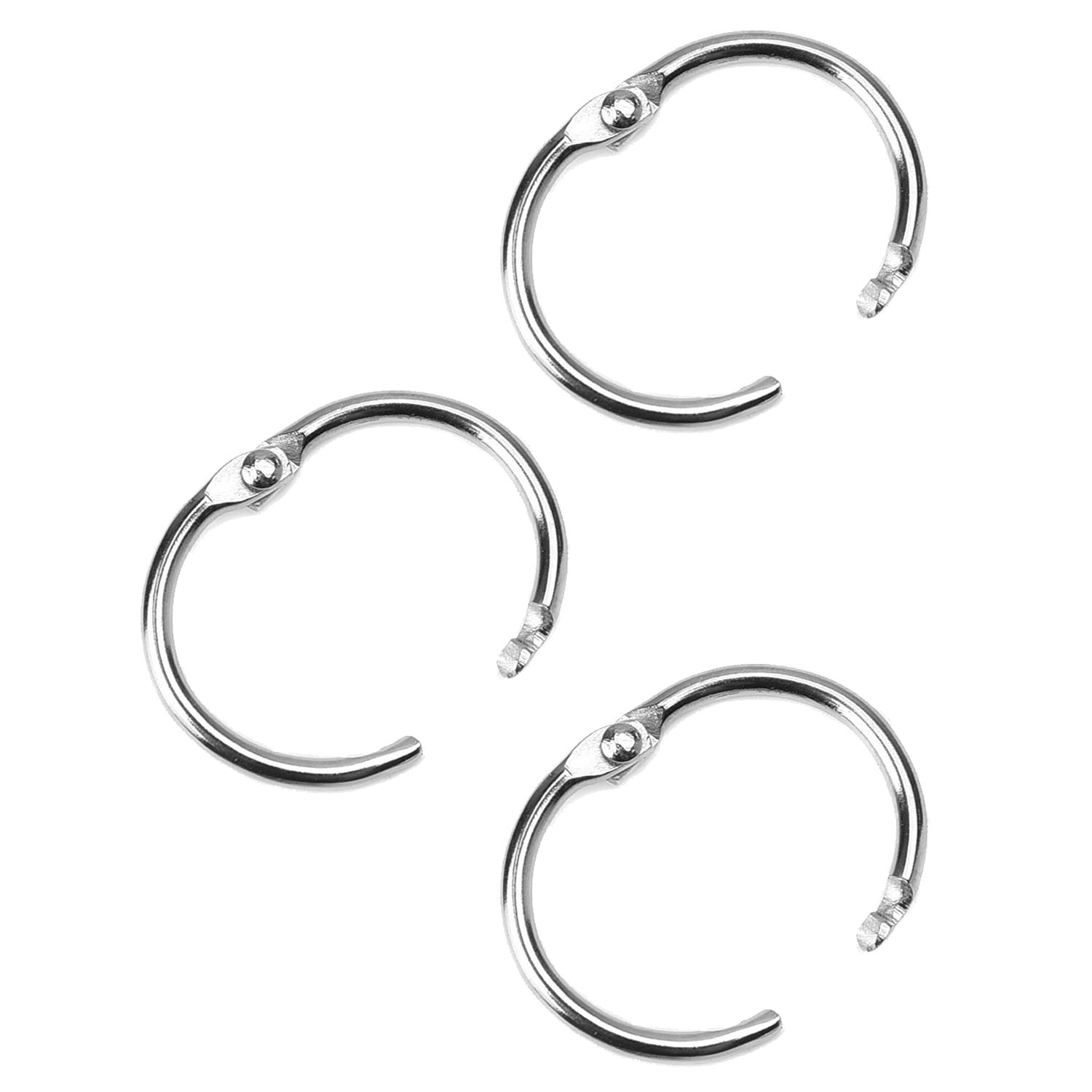 100PCS 25mm Diameter Metal Loose Leaf Ring Binder Binding Ring Clip Album Scrapbook Craft Photo Split Rings Scrapbooking Tool