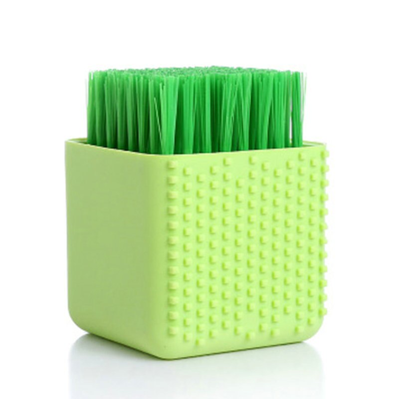 Silikageeli pesuharja pehmeät hiukset puhdistus kenkäharja levy harja alusvaatteet puhdistus pyykin alusvaatteet harja kaksikäyttöinen harja