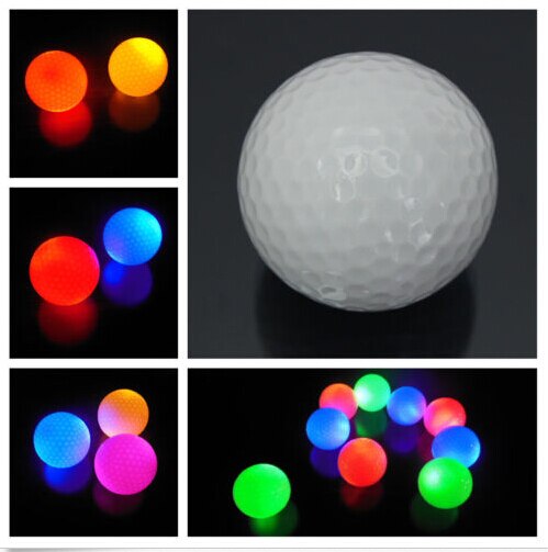 1pc dejlige lys-op blinkende nat lys glødende fluorescens golf bolde golf