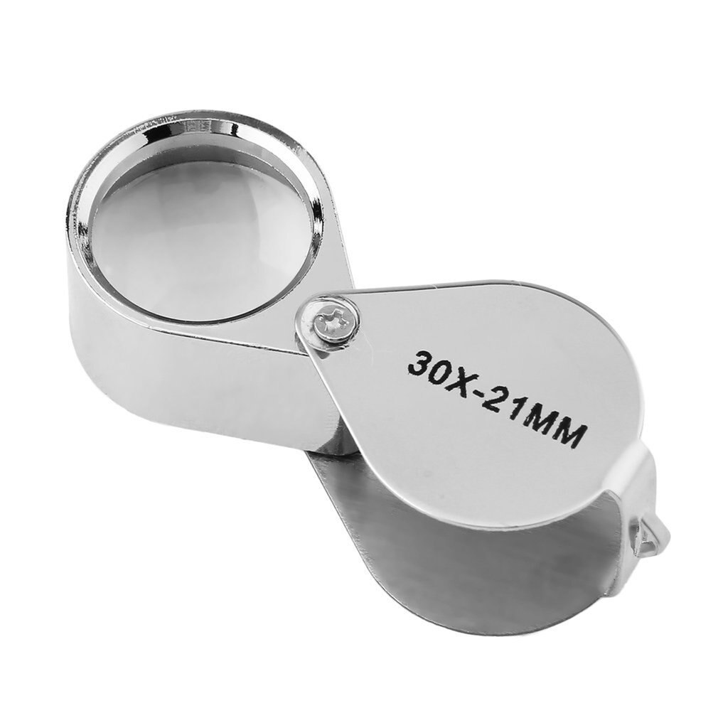 Mini 30X Glass Magnifying Magnifier Jeweler Eye Jewelry Loupe Loop 30*21mm Triplet Jewelers Eye Glass