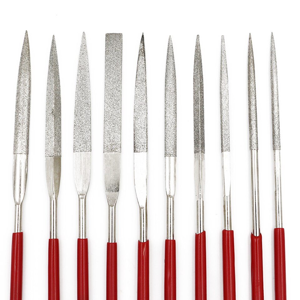 Multifunctional Multi-spec Steel Diamond Assorted File Set Flat File Small File 10 Sets of Polished Metal Tools Herramientas