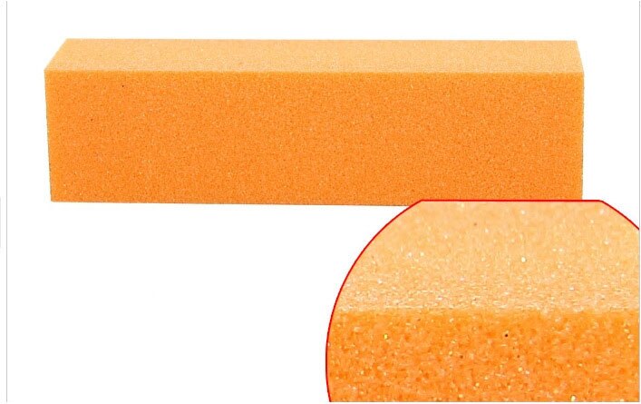 10 Teile/los Nagel Veilchen Puffer-polier Block Schleif Datei 4 seitige, 5 farben 240 Streugut nagel/manikübetreffend schleifen polieren Block, LO11: Orange 10Stck