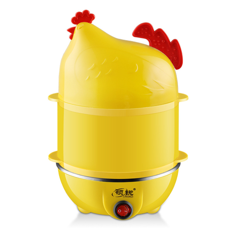 Portable Electric Egg Boiler 7/21 Eggs Three Layers Automatic Mini Steamer Kitchen Cooking Tools Egg Cooker Breakfast Machine: light yellow