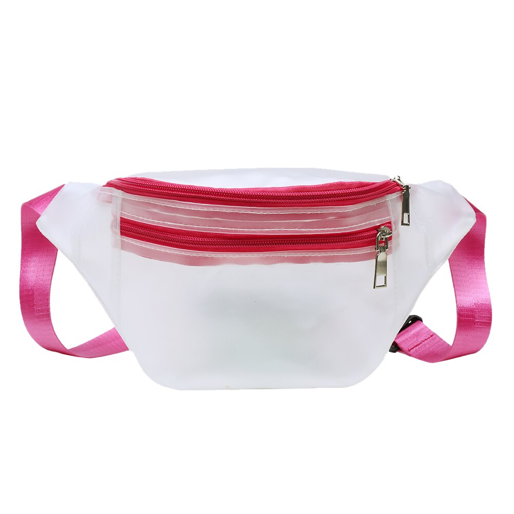 Frauen Klar PVC Transparent Fanny Pack Neue Taille Tasche Mädchen Crossbody PVC Schulter Taschen Messenger Taschen Bolsa Femenina: Type C Pink