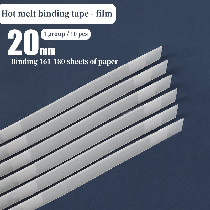 Melt Bindung Maschine Kleber Streifen 2-36mm Klebebindung Maschine Film Vertrag Bieten Umschlag Dichtung Büro Bindung liefert: 20mm-10 pieces