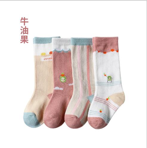 0-3 jahr 4 Paare Pack Herbst und Winter neue knie junge mädchen Baby socken, kleinkinder, freundlicher socken: niuyouguo / M